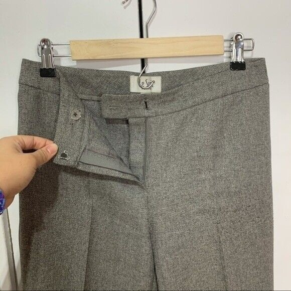Le Suit Women Dress Pants Sz 2P Tweed Trouser Gray - Picture 9 of 11